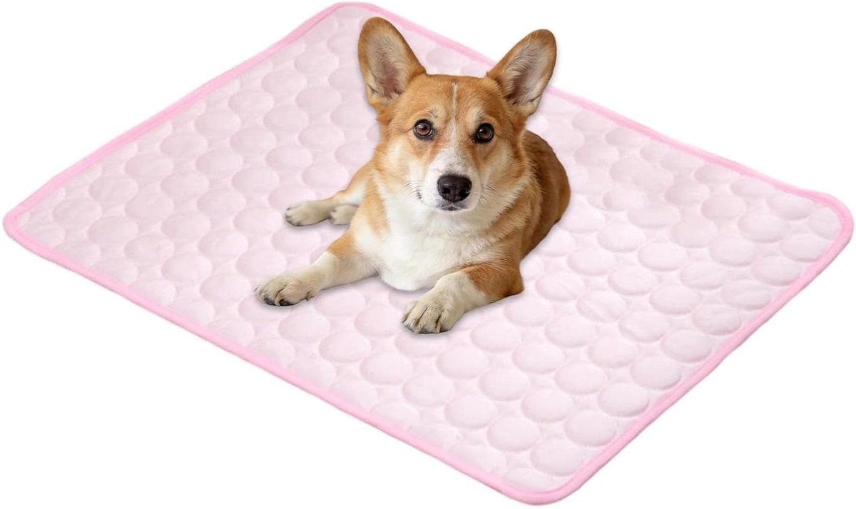 Verkoelende Mat Huisdieren - Honden Koelkussen - Warm Weer Comfort - Waterdichte Laag - 62x50 cm - Roze