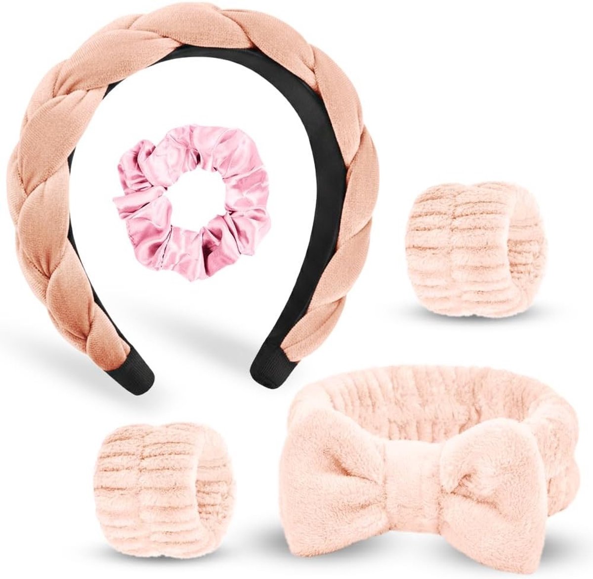 Set van 5 Spa Hoofddoeken voor Gezichtsreiniging, Make-up en Haarverzorging - Ideaal voor Douche en Skincare