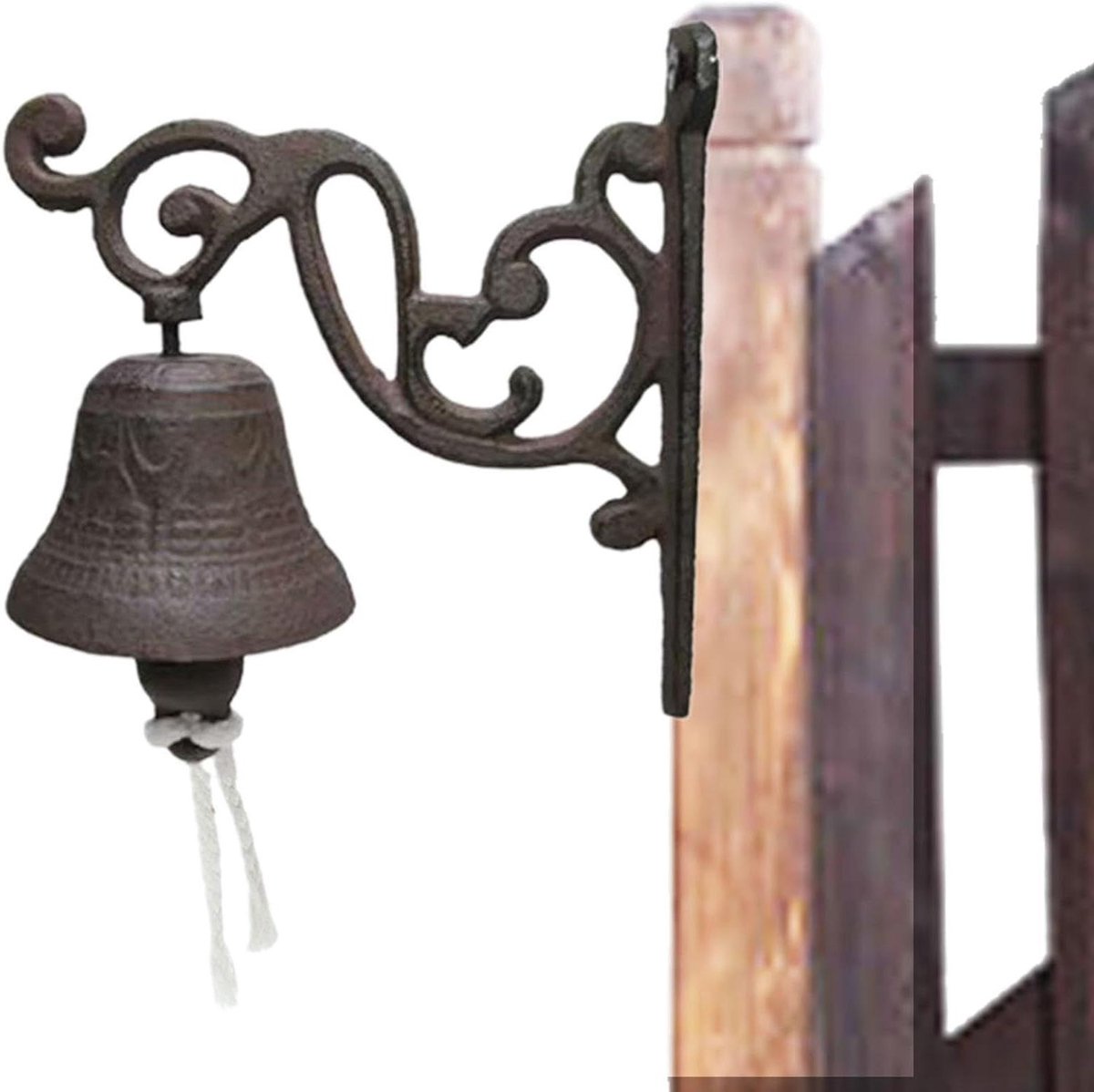 Gietijzeren Deurbel - Dinerbel Klok - Decoratie Huis - Roestbestendig Materiaal - 30 x 19 x 13 cm - Antiek