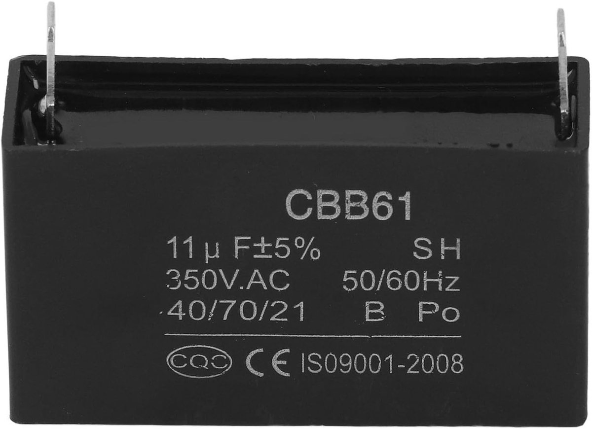 11μF Capacitor voor Gasgenerator, CBB61 Motor Capacitor voor Airconditioning, Motorlooponderdeel voor Koelkast 350V