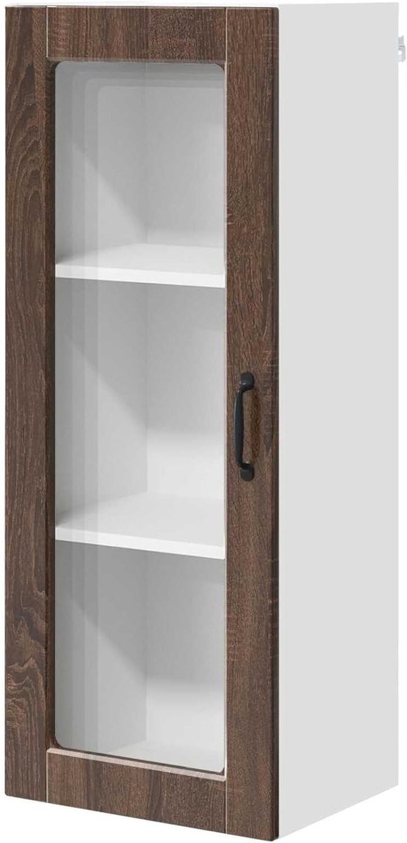 Keukenkast - Wandkast Bovenkast - Keuken Opbergen - Ruimtebesparend Design - 40 x 31 x 100 cm - Bruin Eikenlook