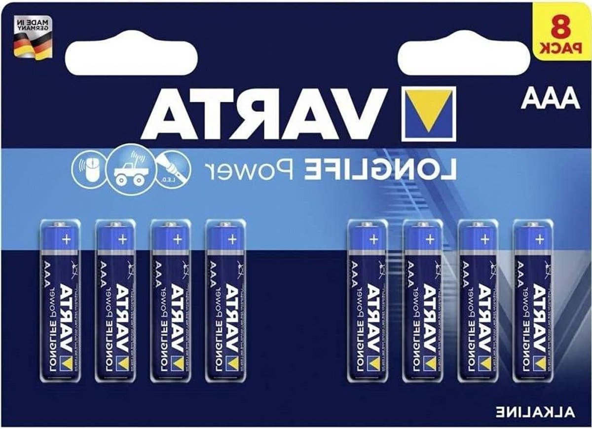 AAA Batterijen - Micro Batterijen - Apparaten Voeden - Hoge Energieafgifte - 8 Stuks - Zilver
