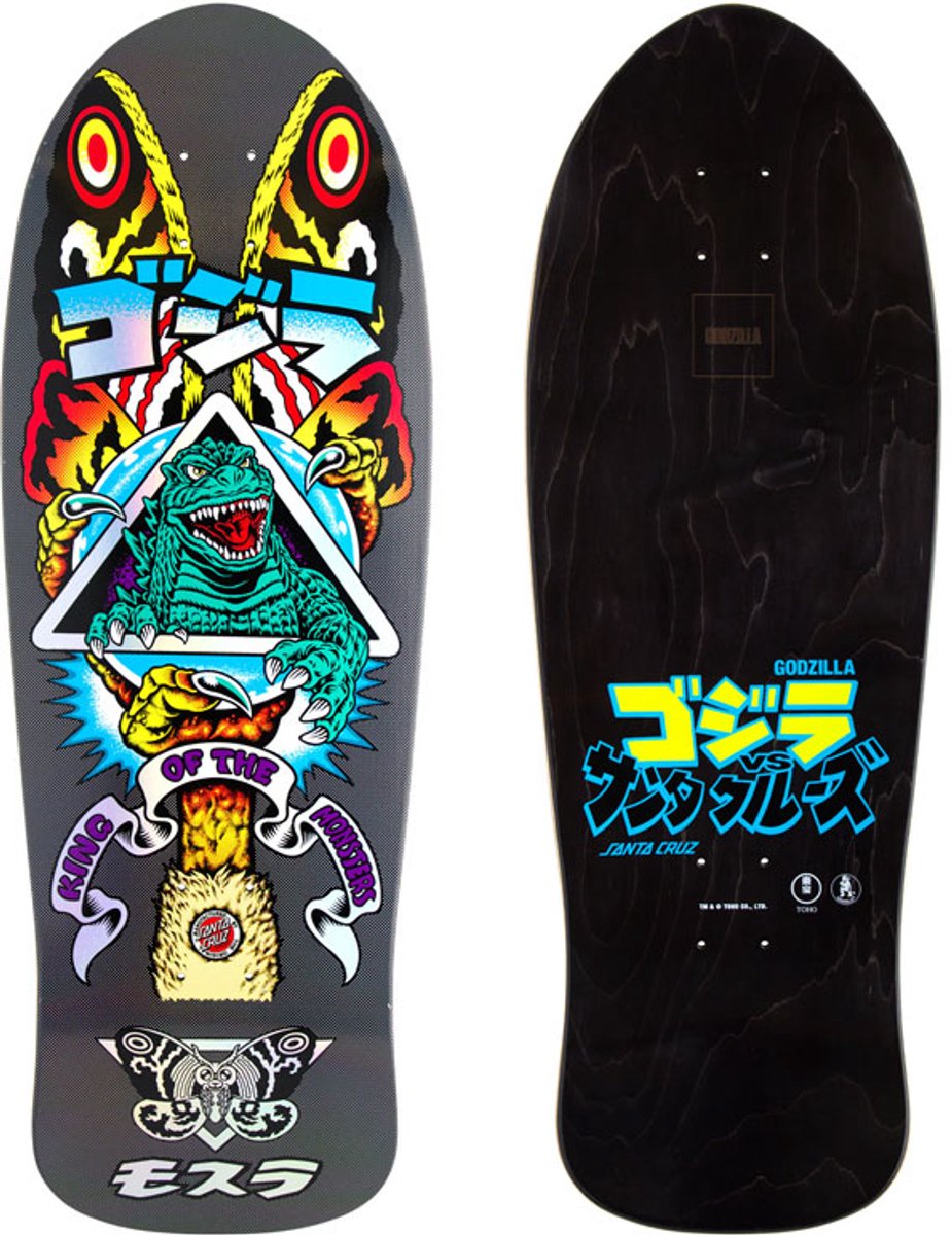 Santa Cruz x Godzilla Mothra Natas Skateboard Deck – 10.538" – 30.14" – Limited Graphic