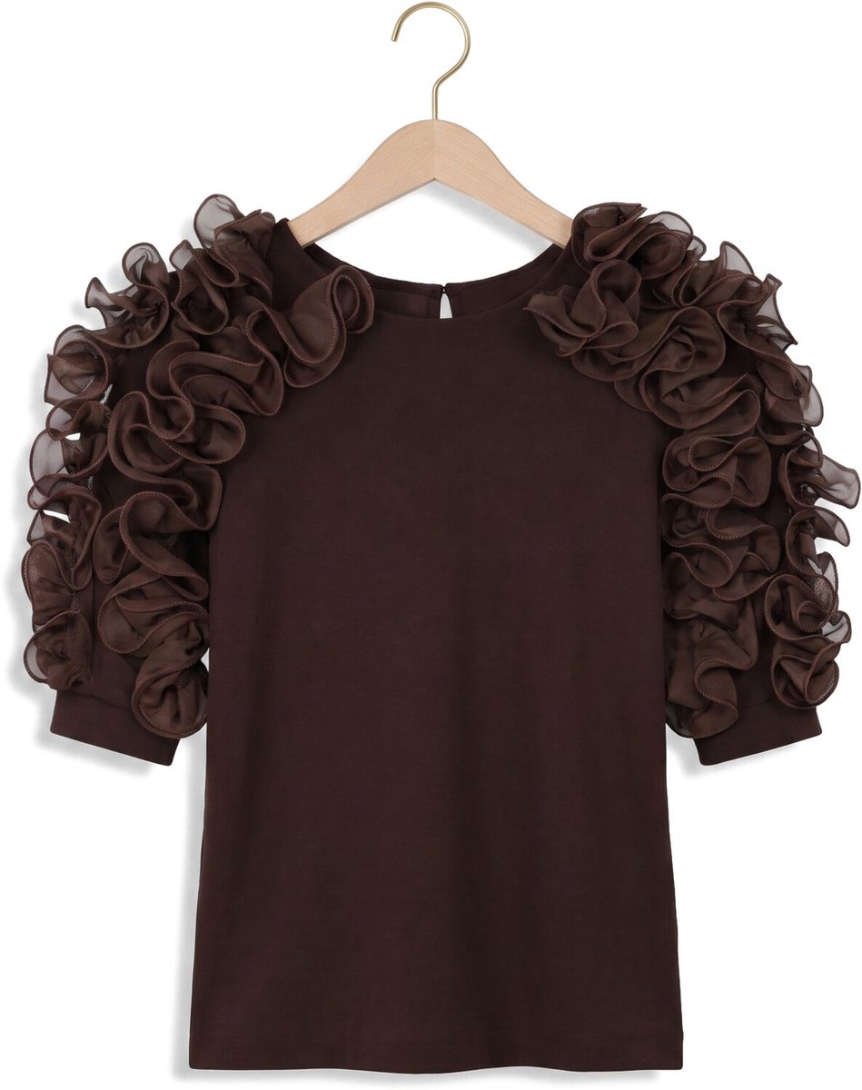 Ana Alcazar 082202.3912 Tops & T-shirts Dames - Shirt - Bruin - Maat 42