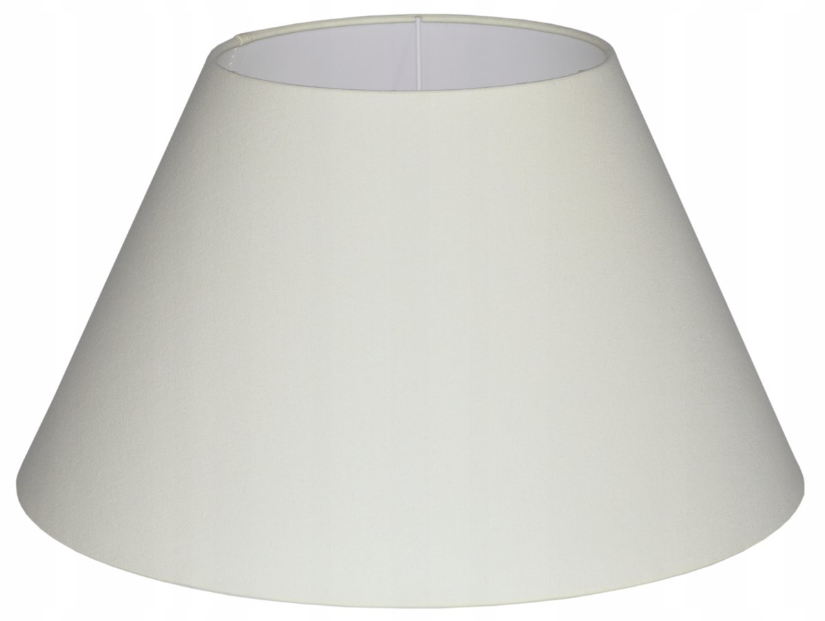 Kremowy stoere lampenkap 45 cm met E27 fitting, ongemerkt
