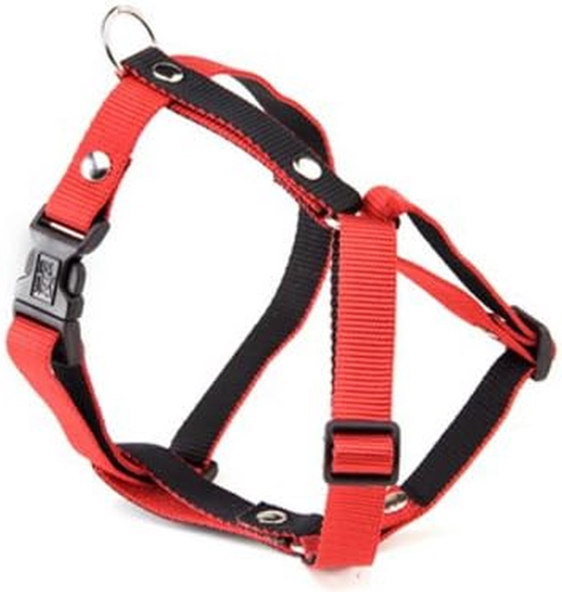 Hondenharnas - Hondentuigje - Veilig Wandelen - Tweekleurig Design - 30/45cm x 15mm - Rood en Zwart