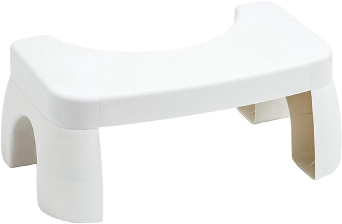 Toiletkrukje - Voetenbankje Opstapje - Gezonder Ontlasten - Antislip Ontwerp - 40 x 22 x 17 cm - Wit