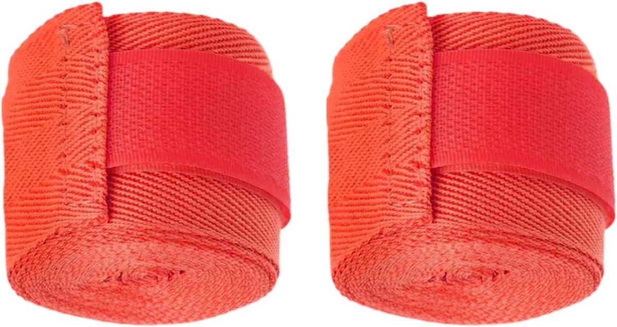 Boksen Handzwachtels - Polsbanden Vechtsport - Bescherming Training - Elastische Compressie - 3 meter - Rood