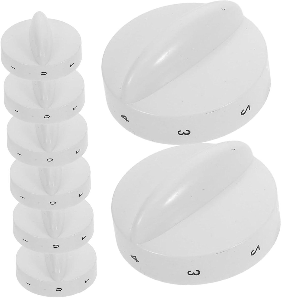 Koelkast Thermostaatknoppen - Temperatuurregelaars Koelkast - Koelkast Temperatuur Instellen - 7 Verstelbare Niveaus - 3.90x3.90x2.00 cm - Wit