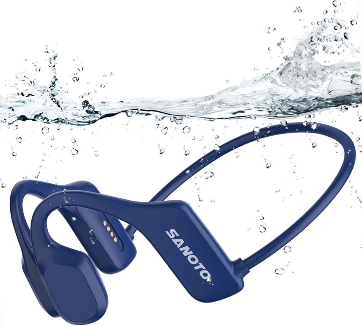 Bone conduction headphone - Blauw - Draadloos - Waterdicht met 8GB MP3 Speler - Voor Zwemmen en Sport