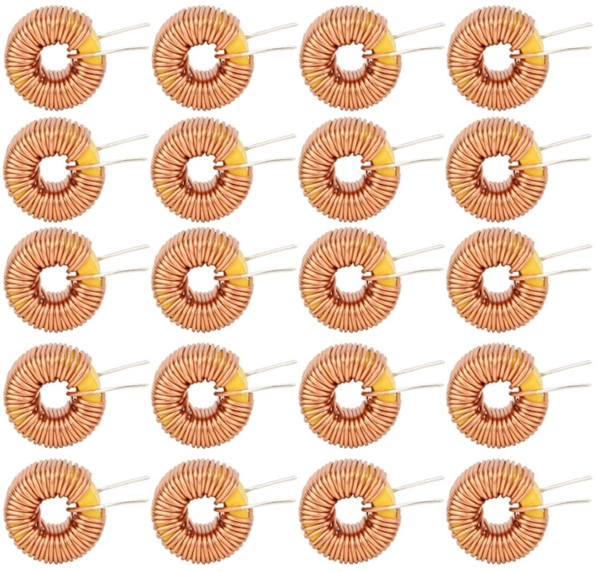 20 Stuks Toroïdale Magnetische Inductor Draad van Koper voor Circuitborden - 100UH 0.6mm, Voor Elektronische Toepassingen en DIY Projecten