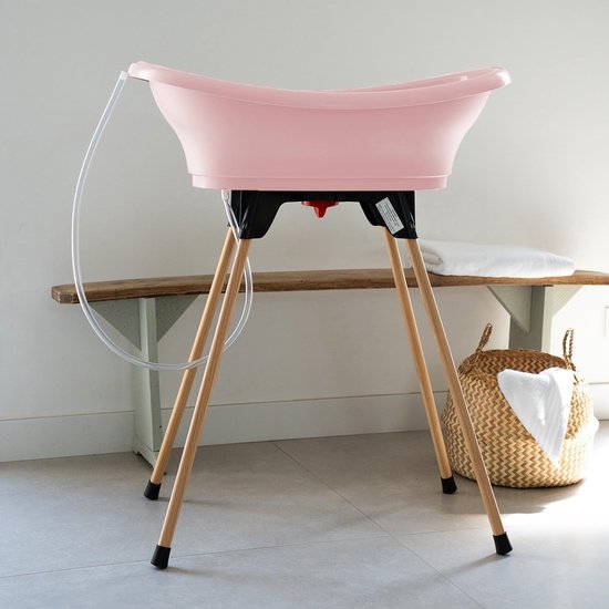 Babybad met standaard - Baden baby Babybadje - Baby wassen - Inklapbare standaard - 80 x 50 x 101 cm — afbeelding 2