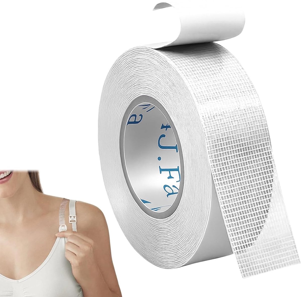 Extra sterk dubbelzijdig plakband 2,5 cm x 10 m voor kleding en broeken, ideaal voor naaien en strijken vermijden