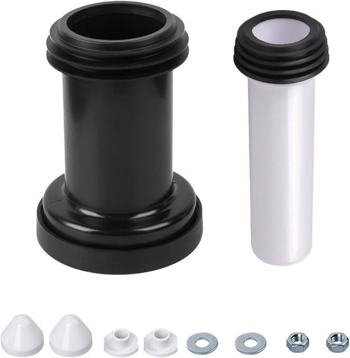 Wandwc-aansluitset voor wandtoilet, PVC buisdiameter 90/110, lengte 180 mm, inclusief afdichtingen en moeren voor optimale installatie