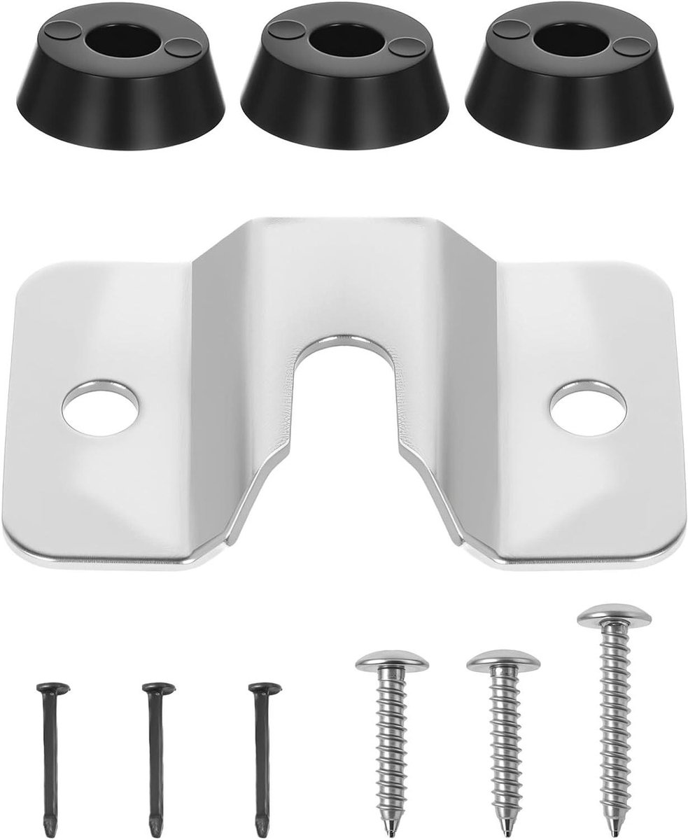 Dartbord Montagebeugel - Dartbord Ophangsysteem - Dartbord Bevestigen - Compleet met Schroeven - 3 Stuks - Zilver Zwart