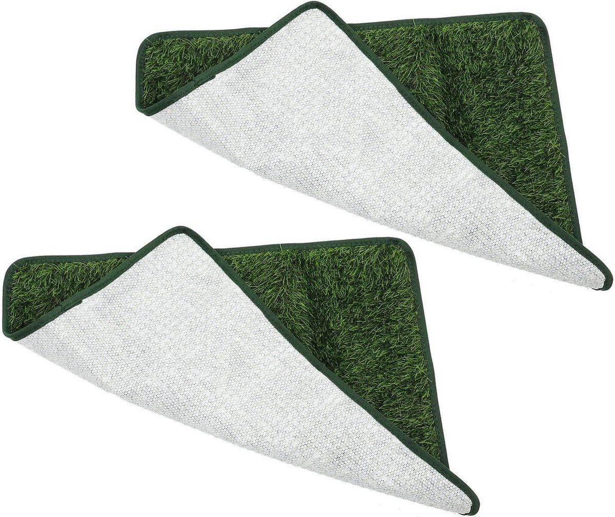 Hondenplasmat Matten - Hondentoilet Trainingsmat - Zindelijkheidstraining Puppy - Wasbaar Kunstgras Textuur - 58.5 x 46 cm - Groen