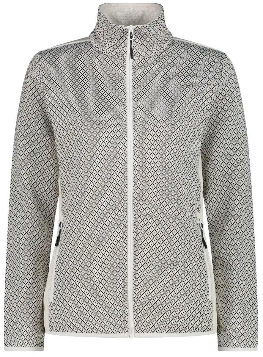 Vrouwelijke technisch fleece in breisel CMP B.co Gesso-antracite