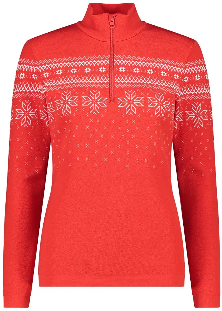 Pull 1/2 zip softair plus dames CMP Rood