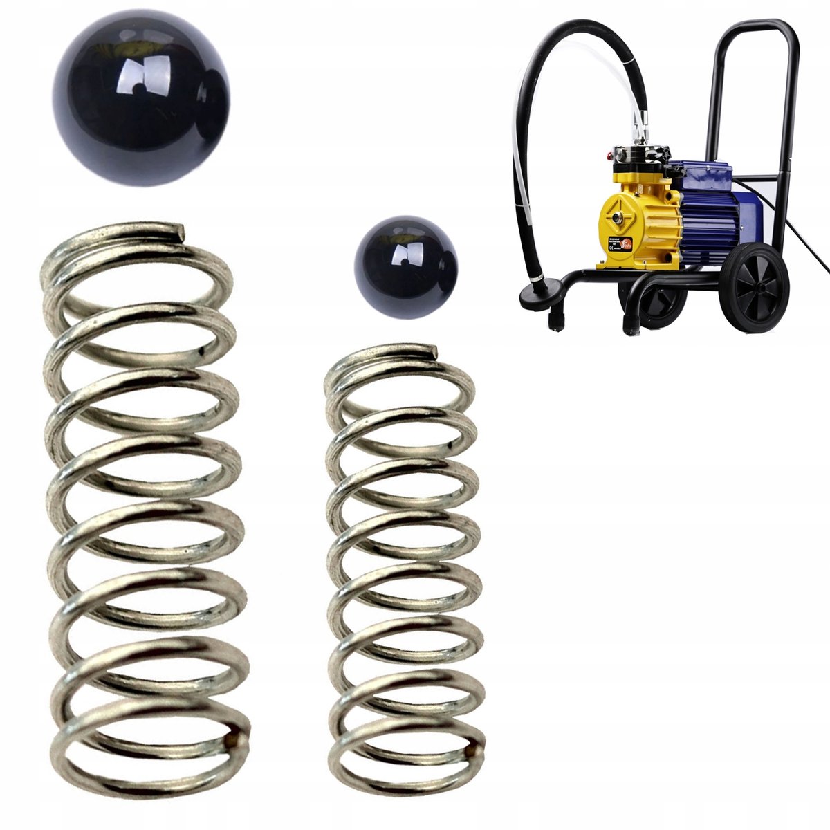 Rosfix Reparatieset Kleppen Reparatie - Wolframkogel en Veer Set - Ø7,88/12,25 mm Ø13,77/14,20 mm