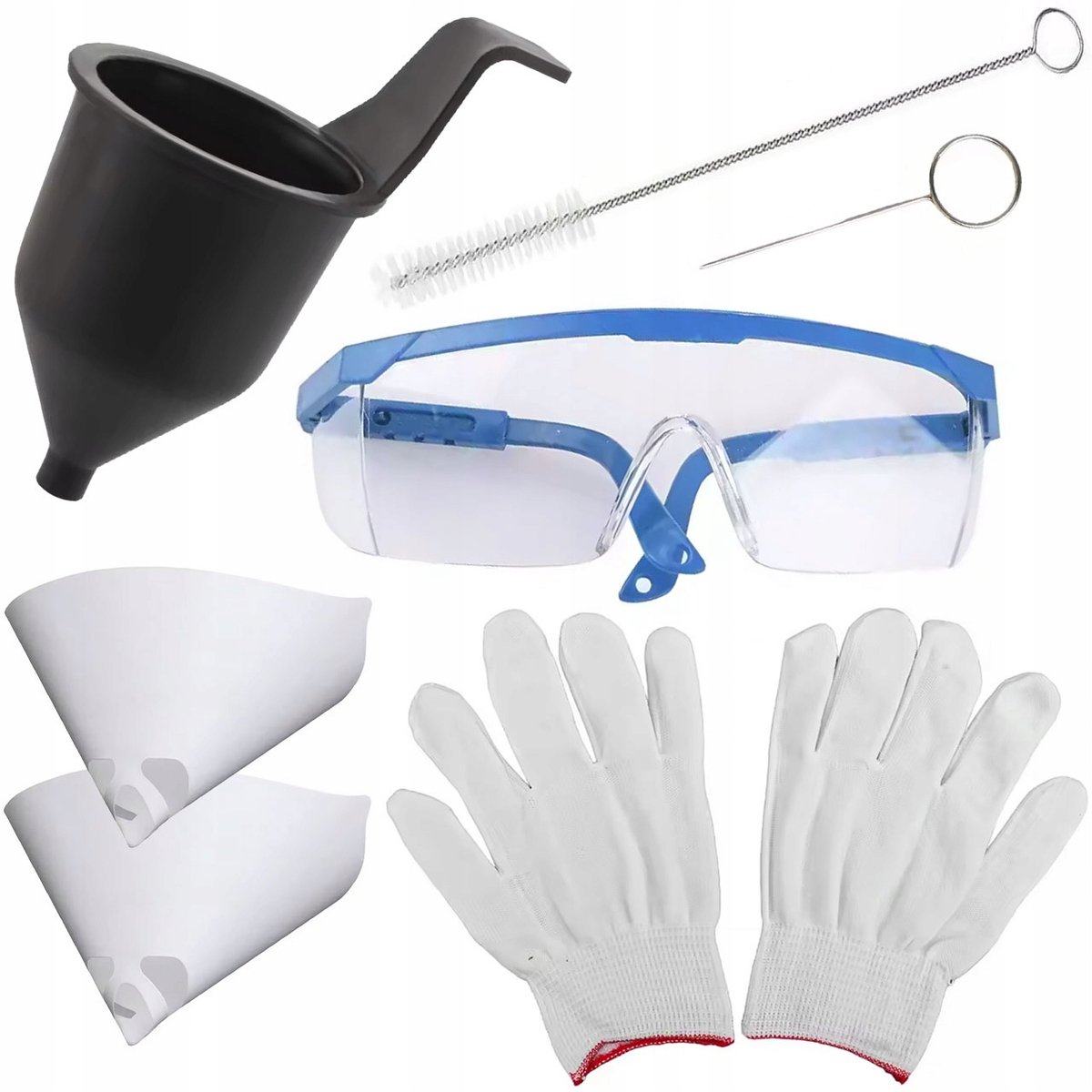 Rosfix Accessoireset Spuitaccessoires - Reiniging en Veiligheid - Viscositeitsbeker, Borstel, 2