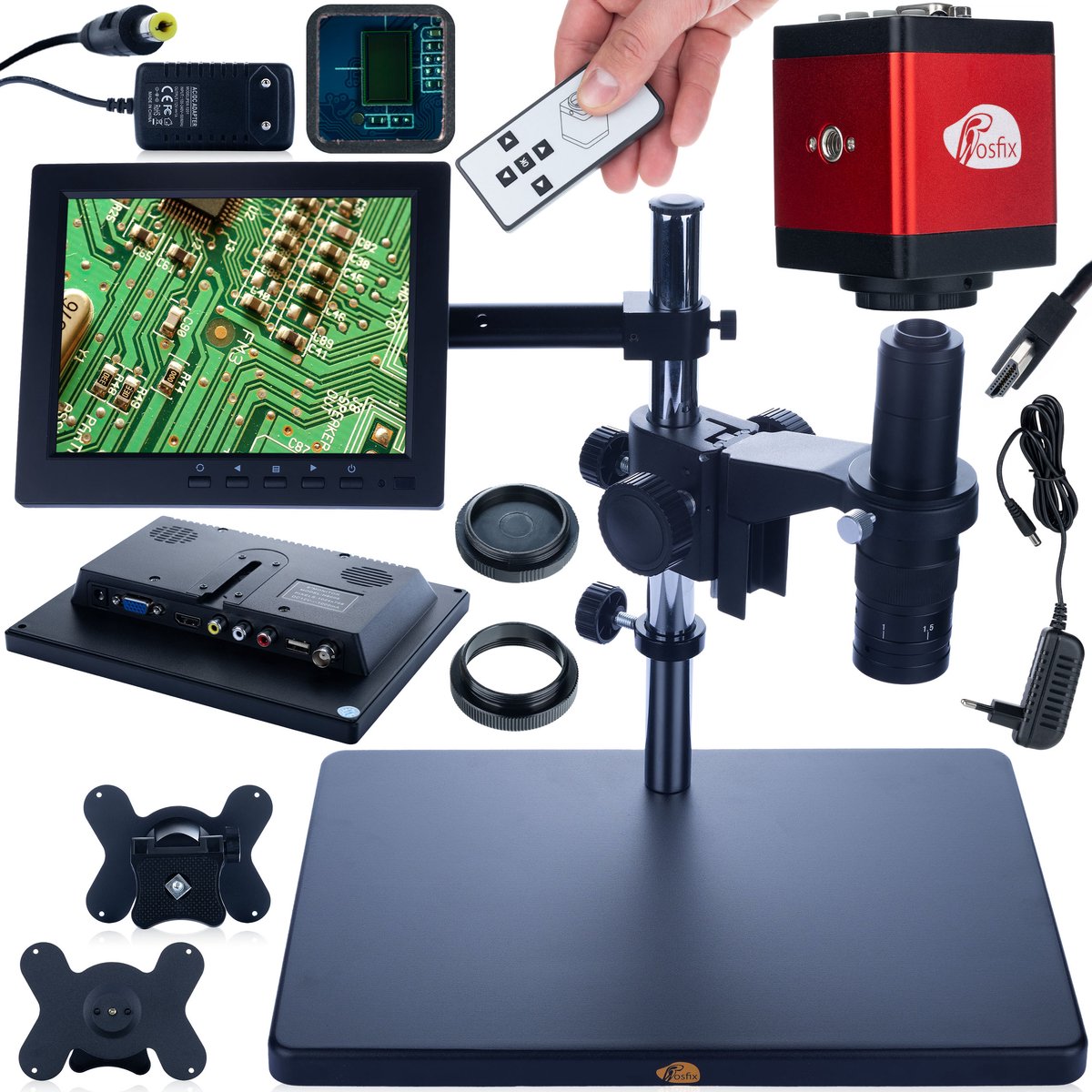 Rosfix Digitale Microscoop Earth Pro MCEP-0.5X-PZRR Set - Regelbaar Arm - Grote Werkafstand - 7–45x