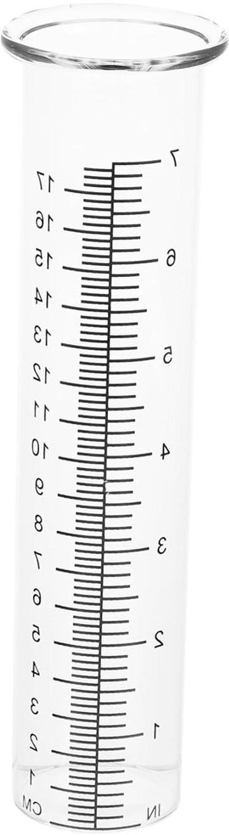 Regenmeter Glas - Regenmeter Buis - Neerslag Meten - Hoge Borosilicaat - 21 cm - Transparant