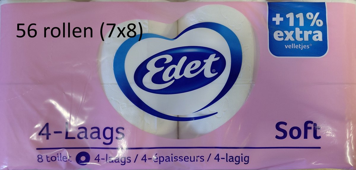 Edet Soft - toiletpapier - 56 rollen