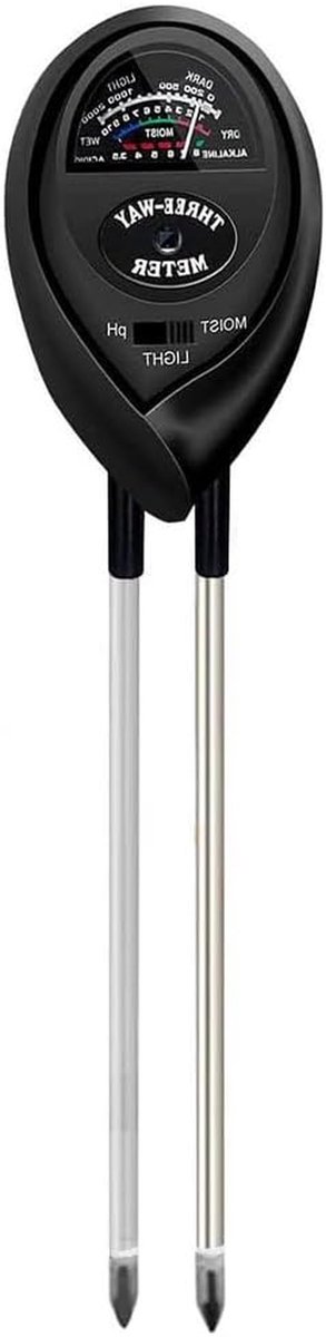 Bodemtester 3-in-1 - Vocht pH meter - Planten Verzorgen - Geen Batterijen Nodig - 6 x 1 x 24.5 cm