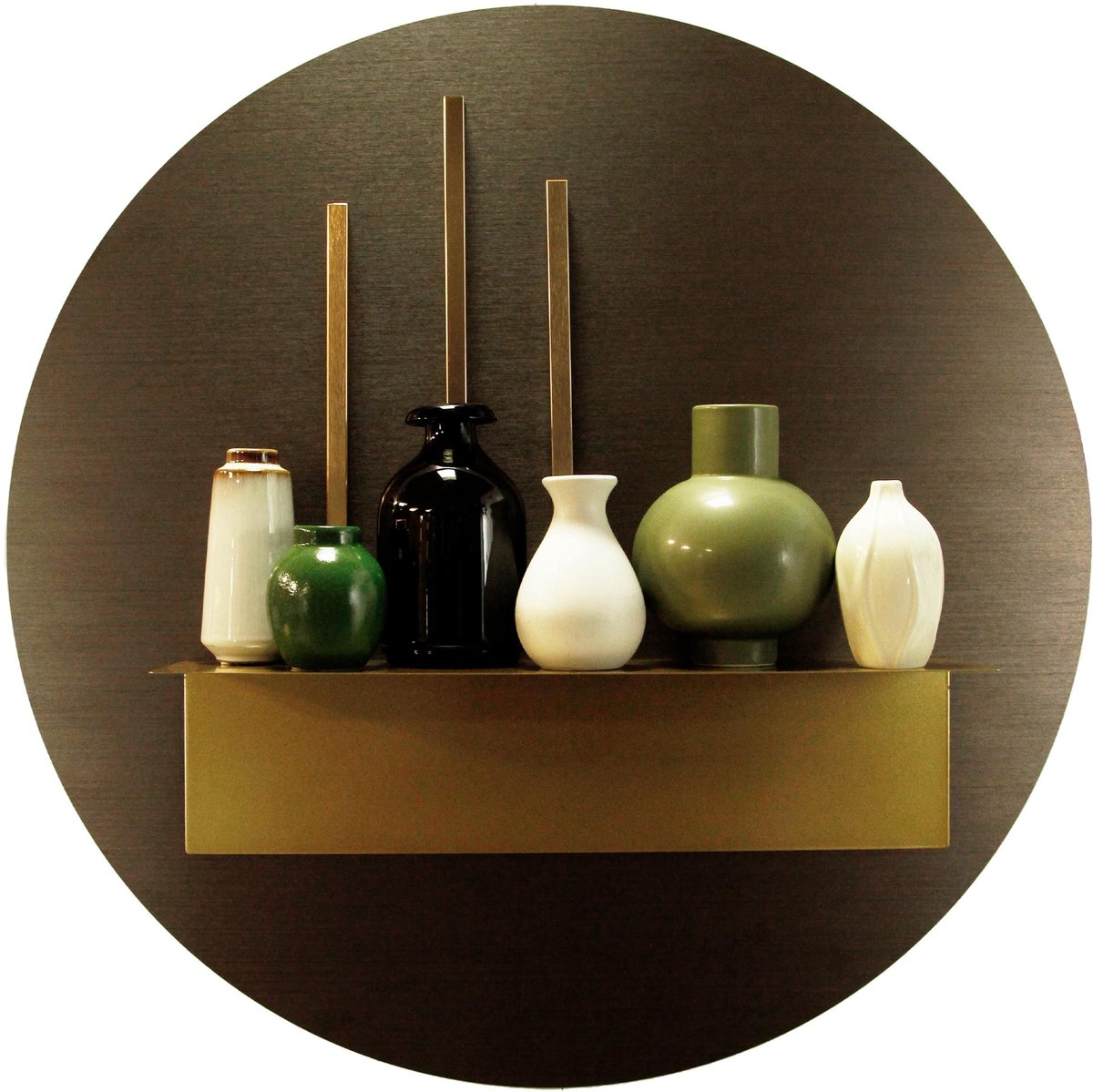 Design Magneetbord Rond - Metallic Brons - Rond - 60cm - Kamer26