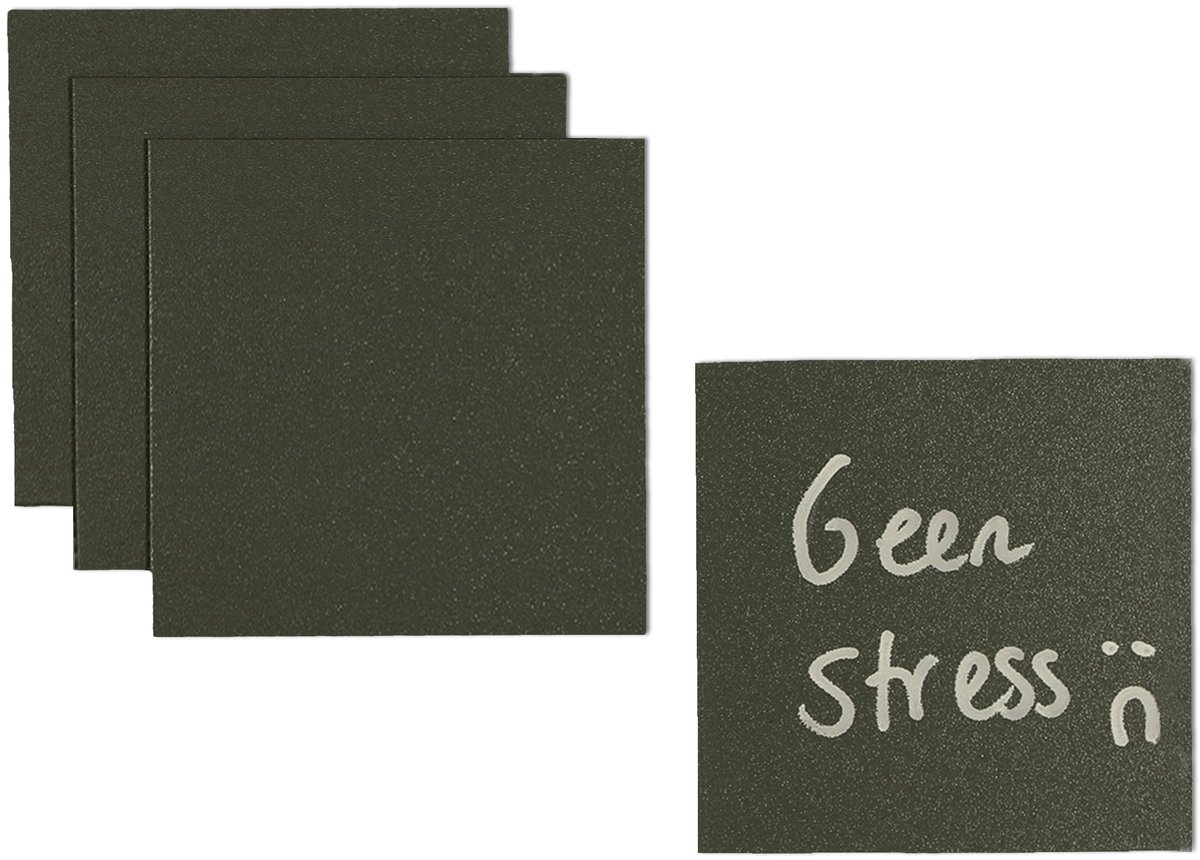 Beschrijfbare Magneetlabels Olijfgroen 9,5x9,5cm - Kamer26