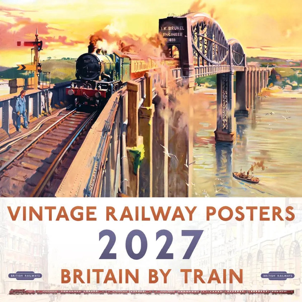Vintage Railway Posters Kalender 2027