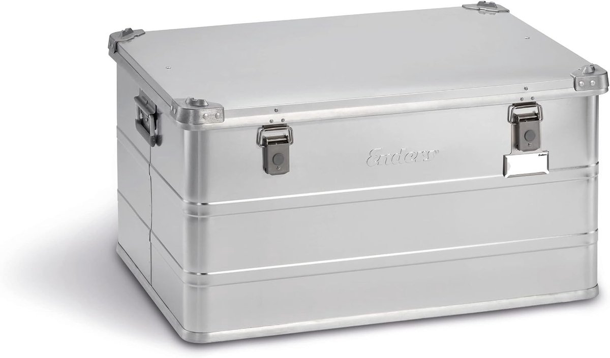 Campingkast - Zilver - 170 Liter - Aluminium Opbergkist met Rubberen Profiel - Robuuste Industriële Opbergbox