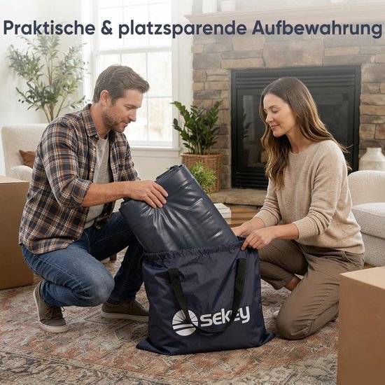 Luchtbed 2 Personen 203x152x46cm - Zelfopblazend met Geïntegreerde Pomp - Instelbare Hardheid - Stabiel & Snel Opblaasbaar - Logeren & Camping — afbeelding 4