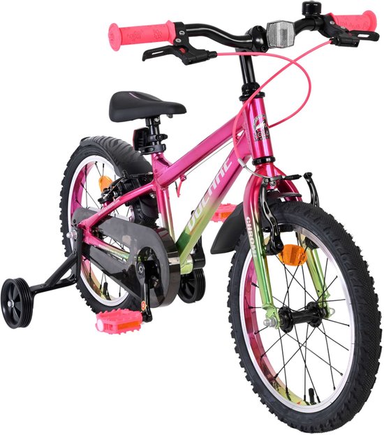 Volare Chrome Kinderfiets - Meisjes - 16 inch - Roze Groen - Twee Handremmen — afbeelding 5