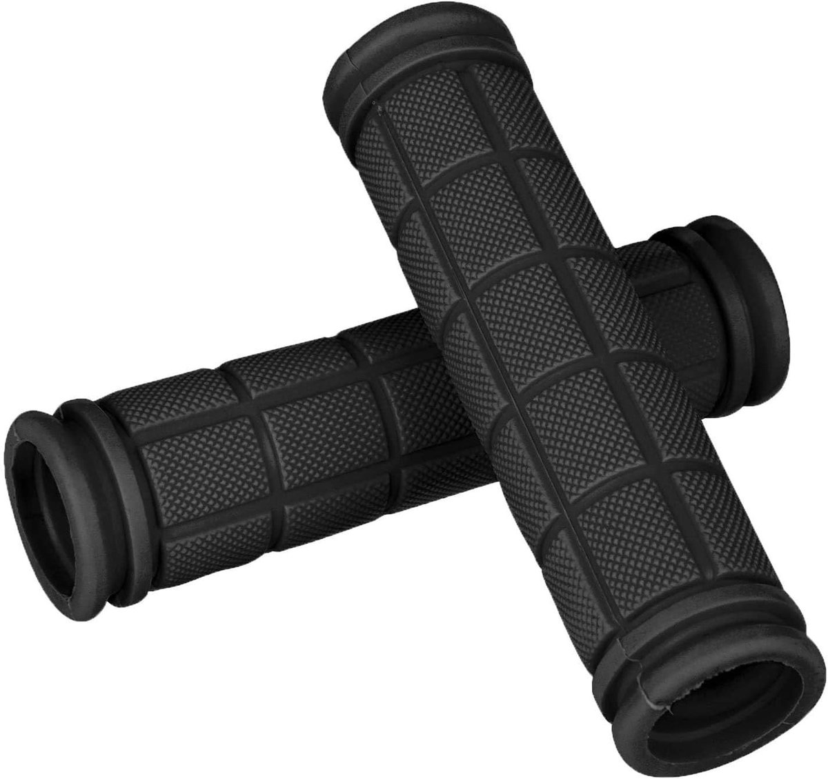 Zachte antislip handgrepen voor fiets en mountainbike, duurzame rubberen stuurhandvatten voor optimale grip en comfort (zwart)