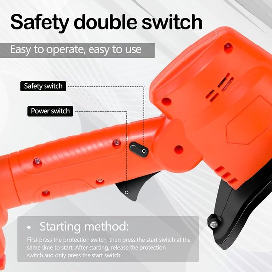 Krachtige Draadloze Tuinsnijder met 21V Accu en 3000 mAh Batterij voor Onkruid en Grondbewerking — afbeelding 3