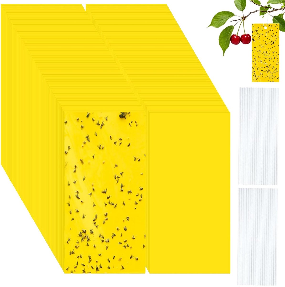 Omgoods - Set van 70 Gele Insectenvallen