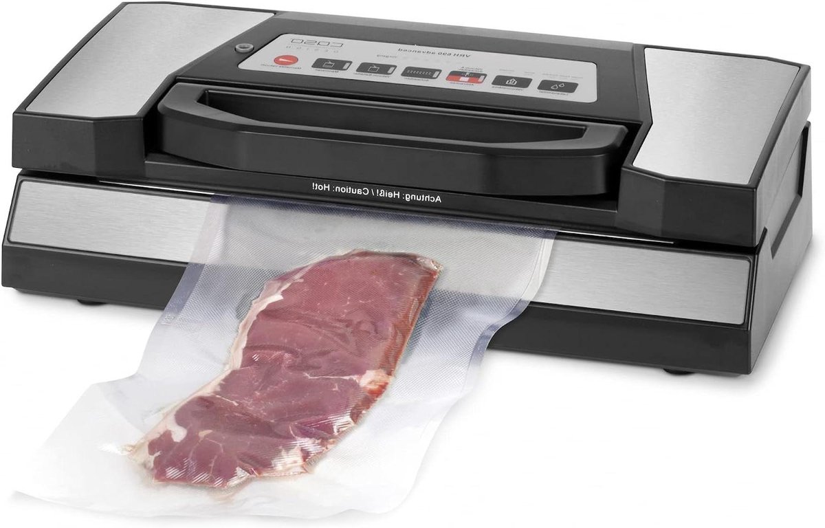 Vacuümmachine - Vacuümsealer - Voedsel Vers Houden - Roestvrijstaal Front - 30 cm Breed - Zwart