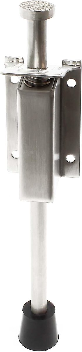 Deur Stopper - Deurvastzetter Deurhouder - Deur Open Houden - Voetbediend - 93-118 mm - Zwart Zilver