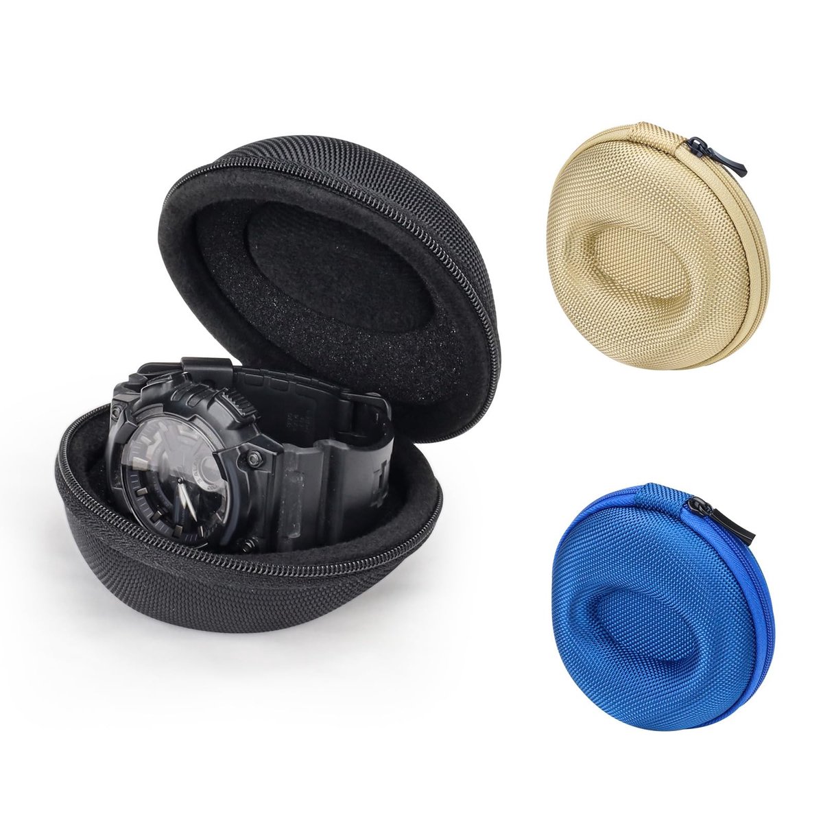 Omgoods - 3-Pack Reiskast voor Horloges met Schuim