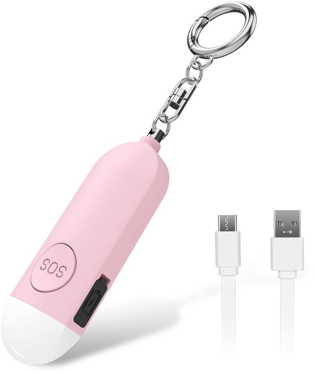 Omgoods - Draagbaar Persoonlijk Alarm 130dB met LED Licht