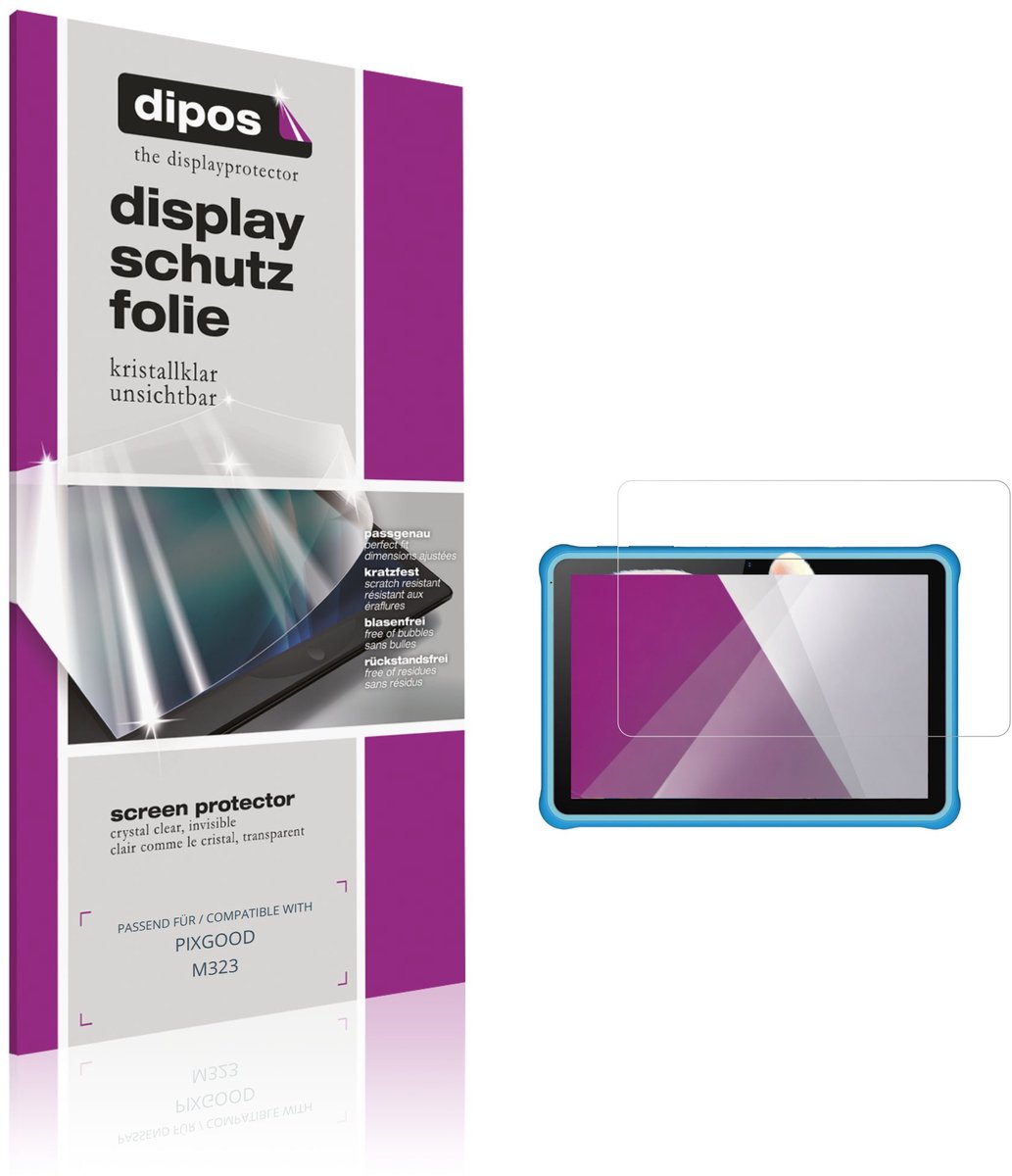 dipos – 2x Beschermfolie geschikt voor PIXGOOD M323 | Krasbestendige & heldere Screenprotector Ultra-Thin