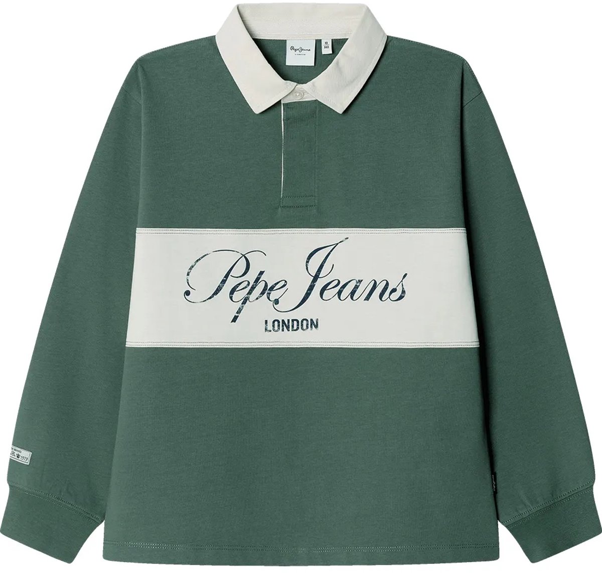 Pepe Jeans Herrys Lange Mouw Poloshirt Groen 14 Years Jongen