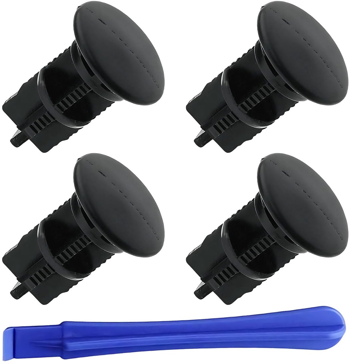 Set van 4 scharnierstiften voor afvalcontainers, 43x18mm kunststof