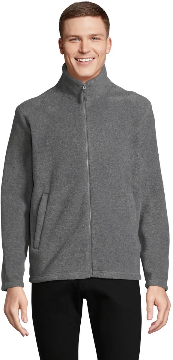 SOL’ Unisex Microfleece Full-Zip Jacket Nitro L04759 Melange Grijs