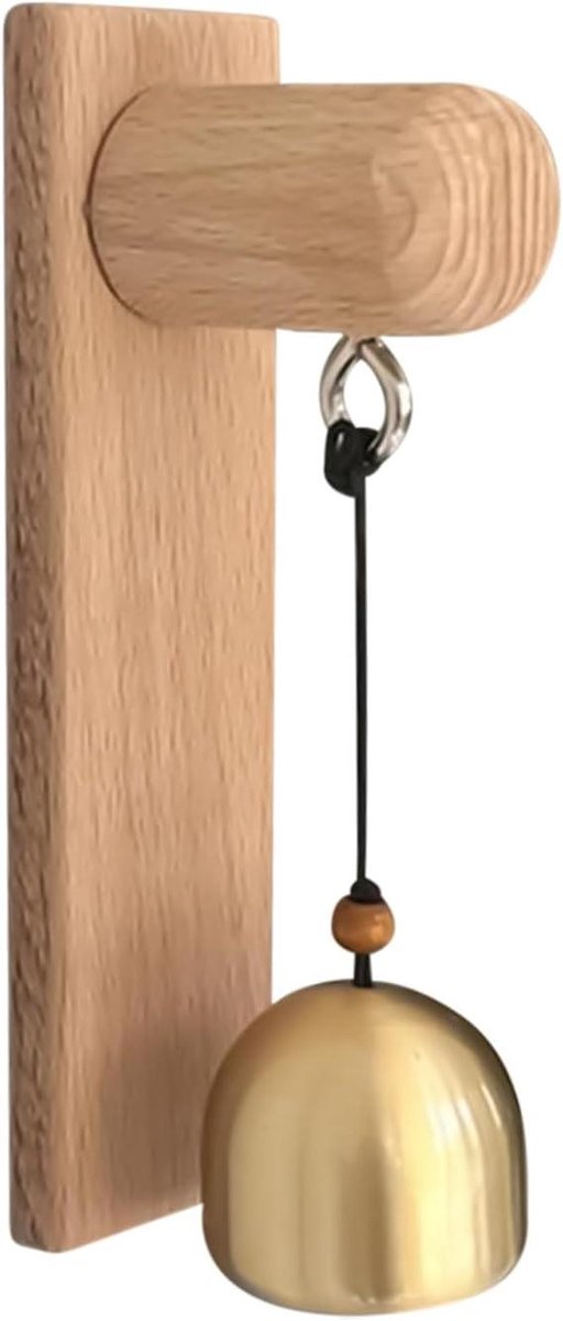 Houten Windgong Deurbel - Winkelbel Huisbel - Bezoekers Melder - Gevoelige Geluidsmelder - 15 x 6 x 4 cm