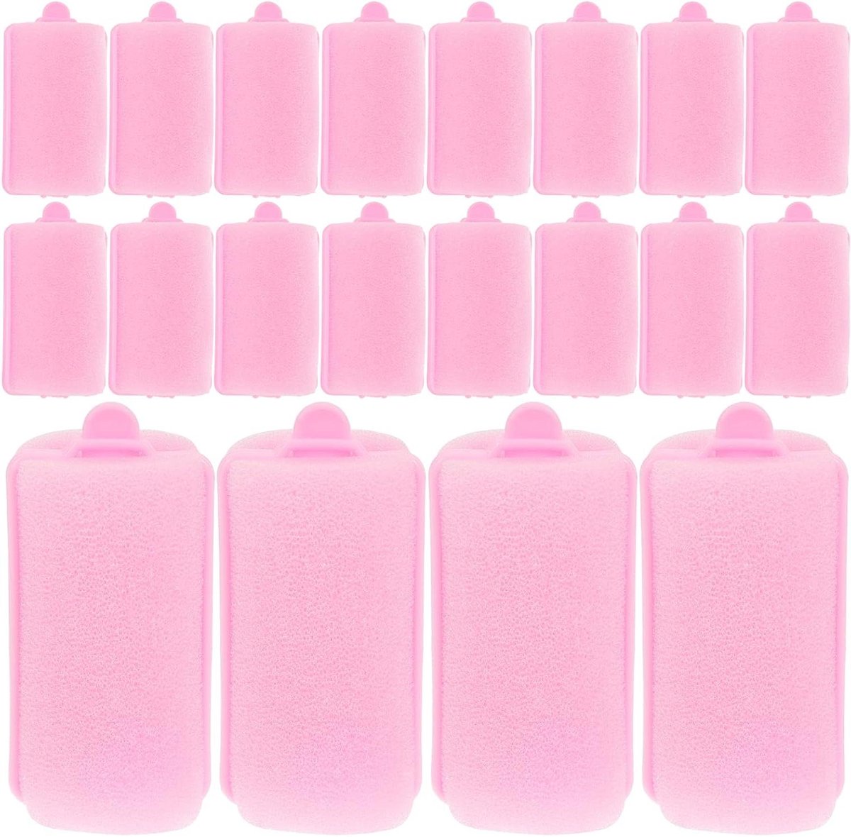Haarkrullers Schuimrollers - Sponge Rollers Hittevrij - Haar Krullen Zonder Hitte - Zacht Slaapvriendelijk Materiaal - 36 stuks - Roze