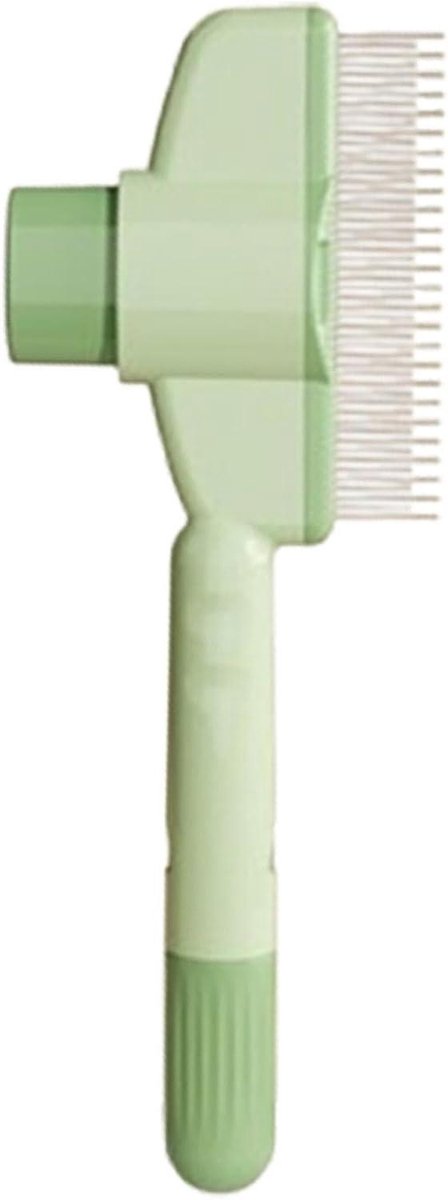 Kam voor huisdieren - Verzorgingskam Hond Kat - Vachtverzorging - Met knop voor haarverwijdering - 20 x 8 cm - Wit