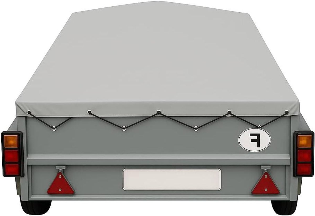 Aanhangerzeil - Afdekzeil Trailer - Aanhanger Beschermen - Zeer Sterk PVC - 259 x 140 x 10 cm - Grijs