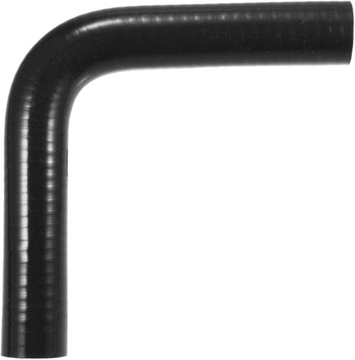 Siliconen Slang 90 Graden Elleboog - Universele Koppeling - Binnendiameter 22 mm - Lengte 150 mm - Zwart - Duurzaam Materiaal - Koelslang